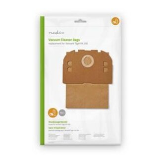 Nedis Stofzuigerzak | 10 Stuks | Papier | Meest verkocht voor: Vorwerk Tiger VK 250 | Bruin