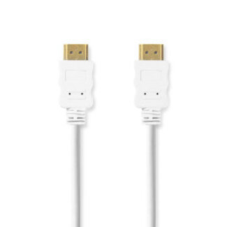 Nedis High Speed ​​HDMI™-Kabel met Ethernet | HDMI™ Connector | HDMI™ Connector | 4K@30Hz | ARC | 10.2 Gbps | 2.00 m | Rond | PVC | Wit | Doos