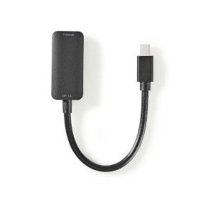 Mini DisplayPort-Kabel | DisplayPort 1.4 | Mini-DisplayPort Male | HDMI™ Output | 48 Gbps | Vernikkeld | 0.20 m | Rond | PVC | Zwart | Polybag