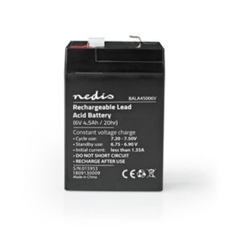 Nedis Oplaadbare Loodaccu | Lead-Acid | Oplaadbaar | 6 V | 4500 mAh