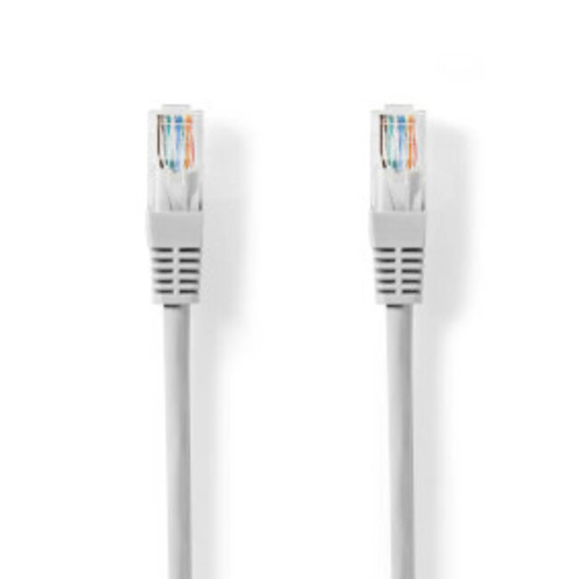 CAT5e Netwerkkabel | U/UTP | RJ45 Male | RJ45 Male | 0.50 m | Rond | PVC | Grijs | Label