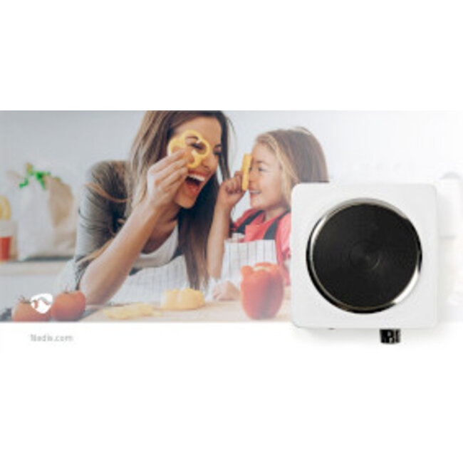 Elektrische Kookplaat | Kookzones: 1 | 1500 W | Oververhittingsbeveiliging | Wit
