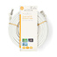 Cat 8.1 Netwerkkabel | S/FTP | RJ45 Male | RJ45 Male | 15.0 m | Rond | LSZH | Wit | Label