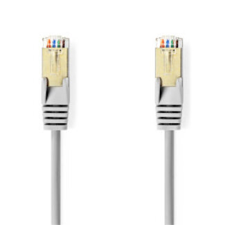 Nedis CAT5e Netwerkkabel | SF/UTP | RJ45 Male | RJ45 Male | 1.00 m | Rond | PVC | Grijs | Envelop