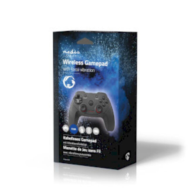 Gamepad | Draadloos | Batterij Gevoed | PC | Aantal knoppen: 11 | Kabellengte: 1.00 m | Zwart