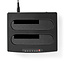 Docking Station voor Harde Schijf | USB 3.2 Gen1 | USB Type-A | 2 Schijven | 2.5 / 3.5 " | USB 3.2 Gen1 | Docking | Desktop