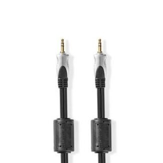 Nedis Stereo-Audiokabel | 3,5 mm Male | 3,5 mm Male | Verguld | 5.00 m | Rond | Antraciet | Clamshell