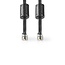 Stereo-Audiokabel | 3,5 mm Male | 3,5 mm Male | Verguld | 5.00 m | Rond | Antraciet | Clamshell