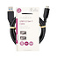 USB-Kabel | USB 3.2 Gen 1 | USB-A Male | USB Micro-B Male | 5 Gbps | Vernikkeld | 1.00 m | Rond | PVC | Blauw | Label