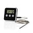 Vleesthermometer | Alarm / Timer | LCD-Scherm | 0 - 250 °C | Zilver / Zwart