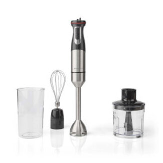 Nedis Staafmixer | 800 W | Snelheidsinstellingen: Variabele Snelheidsregeling | Hakmachine | Aluminium / Zwart