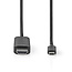 USB-C™ Adapter | USB 3.2 Gen 1 | USB-C™ Male | HDMI™ Connector | 4K@60Hz | 2.00 m | Rond | Vernikkeld | PVC | Zwart | Label