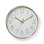 Wandklok | Diameter: 300 mm | Kunststof | Goud / Wit