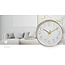 Wandklok | Diameter: 300 mm | Kunststof | Goud / Wit