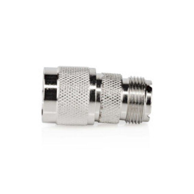 Satelliet- en Antenne-Adapter | N-Male | PL259 Female | Vernikkeld | 75 Ohm | Recht | Metaal | Zilver | 10 Stuks | Envelop