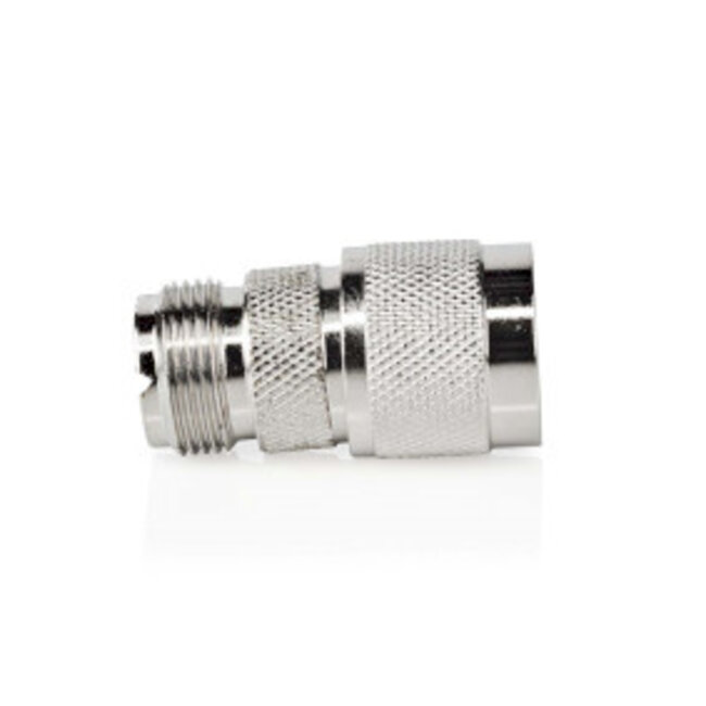 Satelliet- en Antenne-Adapter | N-Male | PL259 Female | Vernikkeld | 75 Ohm | Recht | Metaal | Zilver | 10 Stuks | Envelop