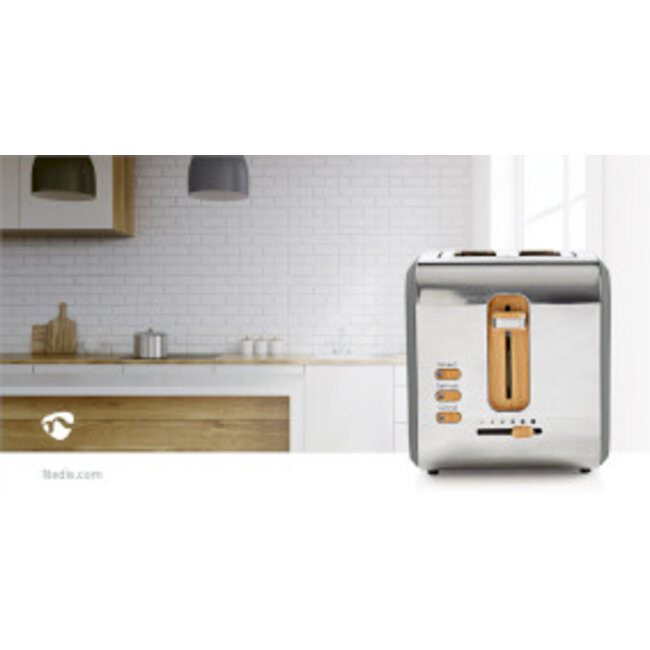 Broodrooster | Soft Touch Series | 2 Sleuven | Bruining niveaus: 6 | Ontdooifunctie | Grijs