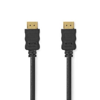 Nedis High Speed ​​HDMI™-Kabel met Ethernet | HDMI™ Connector | HDMI™ Connector | 4K@30Hz | ARC | 10.2 Gbps | 2.00 m | Rond | PVC | Zwart | Doos