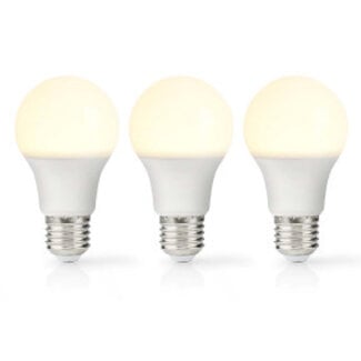 Nedis LED-Lamp E27 | A60 | 8.0 W | 806 lm | 2700 K | Warm Wit | Retrostijl | Frosted | 3 Stuks