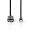 Mini DisplayPort-Kabel | DisplayPort 1.4 | Mini-DisplayPort Male | HDMI™ Connector | 48 Gbps | Vernikkeld | 2.00 m | Rond | PVC | Zwart | Polybag