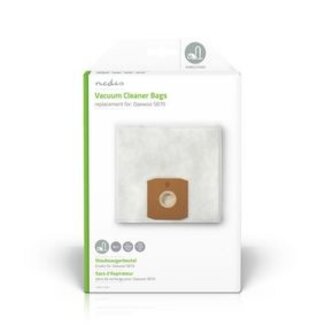 Nedis Stofzuigerzak | 4 Stuks | Synthetisch | Meest verkocht voor: Daewoo SB70 | Wit