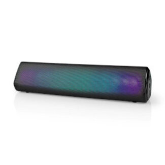 Nedis Bluetooth®-Speaker | Maximale batterijduur: 6 uur | Tafelmodel | 18 W | Stereo | Ingebouwde microfoon | Koppelbaar | Zwart