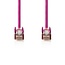 CAT5e Netwerkkabel | SF/UTP | RJ45 Male | RJ45 Male | 3.00 m | Rond | PVC | Roze | Polybag
