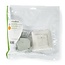 Netwerk Wanddoos | Inbouw | 2 poort(en) | CAT6a | Recht | Female | Goud Verguld | PVC | Wit | Polybag