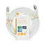 Cat 8.1 Netwerkkabel | S/FTP | RJ45 Male | RJ45 Male | 5.00 m | Rond | LSZH | Wit | Label