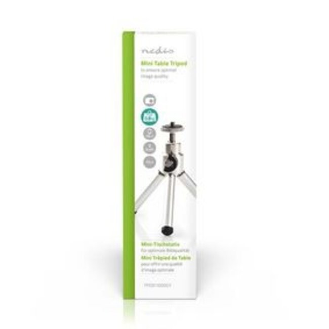 Statief | Maximaal draagvermogen: 0.8 kg | Minimale werkhoogte: 11 cm | Maximale werkhoogte: 14.5 cm | 1 Segment | Balhoofd | Inclusief reistas | ABS / Staal | Zilver