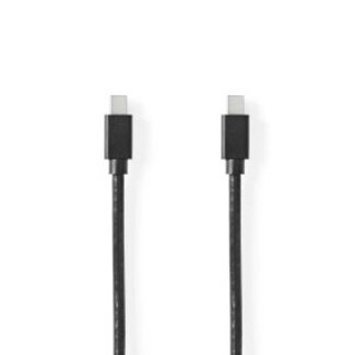 Nedis Mini DisplayPort-Kabel | DisplayPort 1.4 | Mini-DisplayPort Male | Mini-DisplayPort Male | 48 Gbps | Vernikkeld | 2.00 m | Rond | PVC | Zwart | Blister