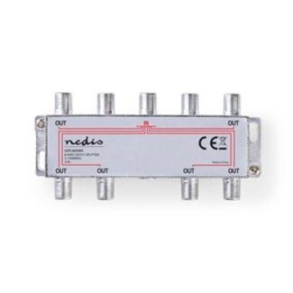 Nedis CATV-Splitter | 5 - 1000 MHz | Tussenschakeldemping: 11.0 dB | Outputs: 8 | 75 Ohm | Zink