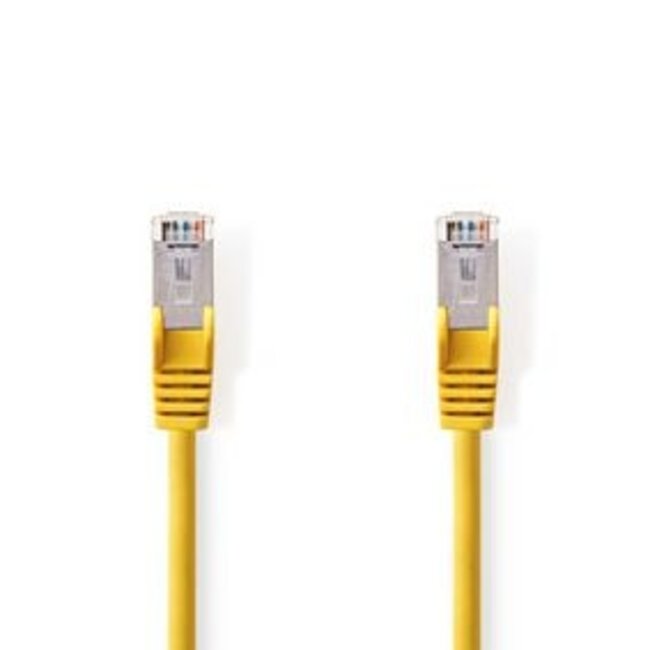 CAT5e Netwerkkabel | SF/UTP | RJ45 Male | RJ45 Male | 5.00 m | Rond | PVC | Geel | Polybag