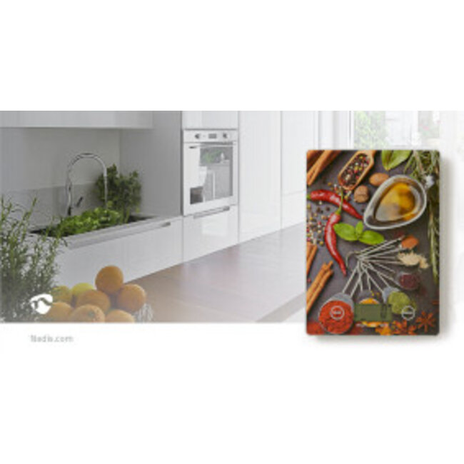 Keukenweegschaal | Digitaal | Glas / Kunststof | Multicolour
