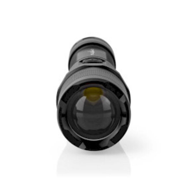 LED-Zaklamp | Batterij Gevoed | 3.7 V DC | 10 W | Ingebouwde Lithium-Ion | Incl. batterij(en) | Oplaadbaar | Nominale lichtstroom: 1000 lm | Lichtbereik: 110 m | Stralingshoek: 9.5 °