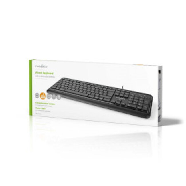 Bedraad Toetsenbord | USB-A | Multimedia | AZERTY | Frans | Numeriek toetsenbord