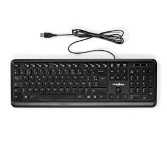 Bedraad Toetsenbord | USB-A | Multimedia | AZERTY | Frans | Numeriek toetsenbord