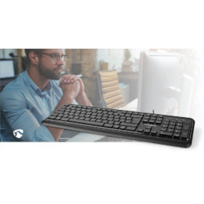 Bedraad Toetsenbord | USB-A | Multimedia | AZERTY | Frans | Numeriek toetsenbord
