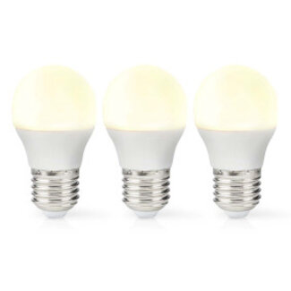 Nedis LED-Lamp E27 | G45 | 4.9 W | 470 lm | 2700 K | Warm Wit | Retrostijl | Frosted | 3 Stuks