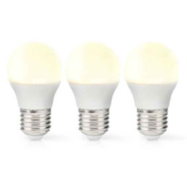 LED-Lamp E27 | G45 | 4.9 W | 470 lm | 2700 K | Warm Wit | Retrostijl | Frosted | 3 Stuks