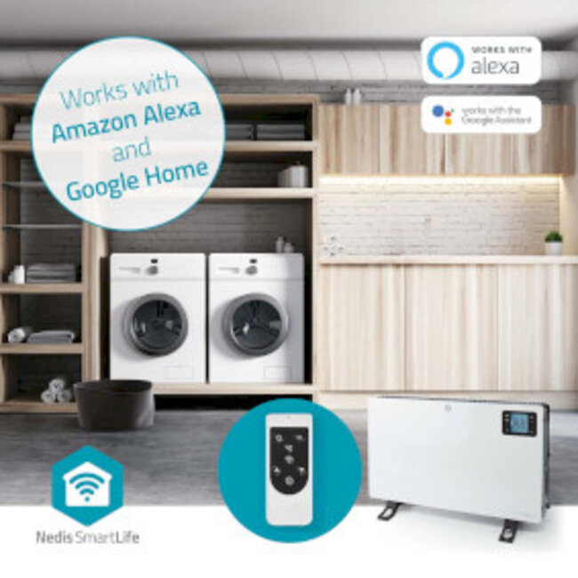 SmartLife Convectorkachel | Wi-Fi | 2000 W | 3 Warmte Standen | LCD | 5 - 37 °C | Instelbare thermostaat | Wit