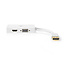 DisplayPort-Adapter | DisplayPort Male | DVI-D 24+1-Pins Female / HDMI™ Female / VGA Female 15p | 4K@60Hz | Verguld | Schakelbaar | 0.20 m | Rond | ABS | ABS | Wit | Blister