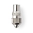 IEC (Coax) Connector | Recht | Male | Vernikkeld | 75 Ohm | Schroef | Diameter kabelinvoer: 7.0 mm | Metaal | Zilver | 2 Stuks | Polybag