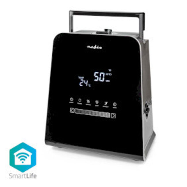 SmartLife Luchtbevochtiger | 110 W | Met Koele en Warme mist | 5.5 l | Hygrometer | Timer | Afstandsbediening | Nachtstand | Zwart