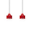 CAT6 Netwerkkabel | RJ45 Male | RJ45 Male | U/UTP | 0.50 m | Snagless | Plat | PVC | Wit | Label