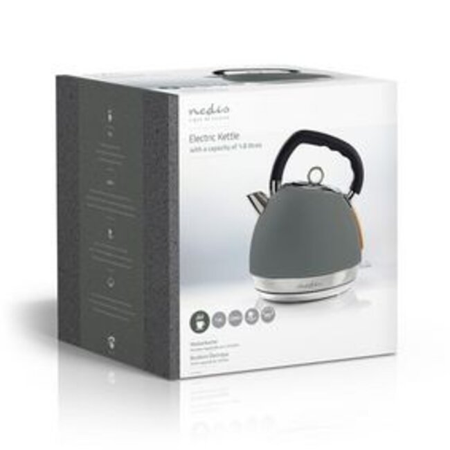 Waterkoker | 1.8 l | Soft-Touch | Grijs | 360 graden draaibaar | Verborgen verwarmingselement | Strix®-controller | Droogkookbeveiliging