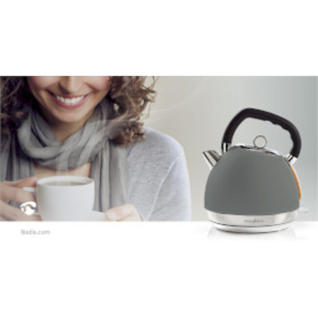 Waterkoker | 1.8 l | Soft-Touch | Grijs | 360 graden draaibaar | Verborgen verwarmingselement | Strix®-controller | Droogkookbeveiliging