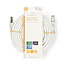 Cat 8.1 Netwerkkabel | S/FTP | RJ45 Male | RJ45 Male | 10.0 m | Rond | LSZH | Wit | Label