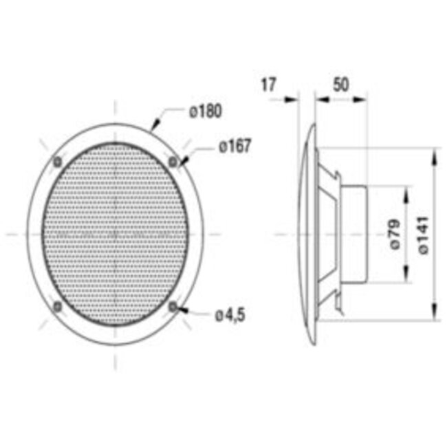 FR 16 WP - 4 Ohm (wit) - Zoutwaterbestendige 16 cm (6.5") full-range luidspreker