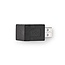 USB-A Adapter | USB 2.0 | USB-A Male | USB-A Female | 480 Mbps | Rond | Vernikkeld | PVC | Zwart | Doos